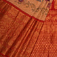 Light Yellow Kalamkari Hand Painted Kanchipuram Silk Handloom Saree with Dashavatar Design - Global Threads | Swadesiicart