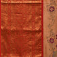 Light Yellow Kalamkari Hand Painted Kanchipuram Silk Handloom Saree with Dashavatar Design - Global Threads | Swadesiicart