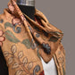 Light Yellow Kalamkari Hand Painted Sico Stole with Floral Design - Global Threads | Swadesiicart