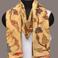 Light Yellow Kalamkari Hand Painted Sico Stole with Floral Design - Global Threads | Swadesiicart