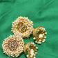 Mominos Fashion Johar Kamal Gold-Polished & Bead Party Wear Jhumka - Swadesiicart