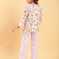 BohoJazz Lilac Co-ords with Floral Jacket - Swadesiicart