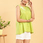 BohoJazz Lime Green Top with Motif and White Shorts Co-ord Set - Swadesiicart