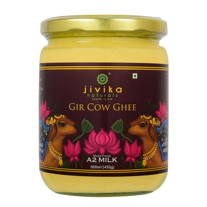 Jivika Naturals Gir Cow Ghee | Made From Grass Fed Cow's Milk | Nutritious Organic Desi Ghee - Swadesiicart