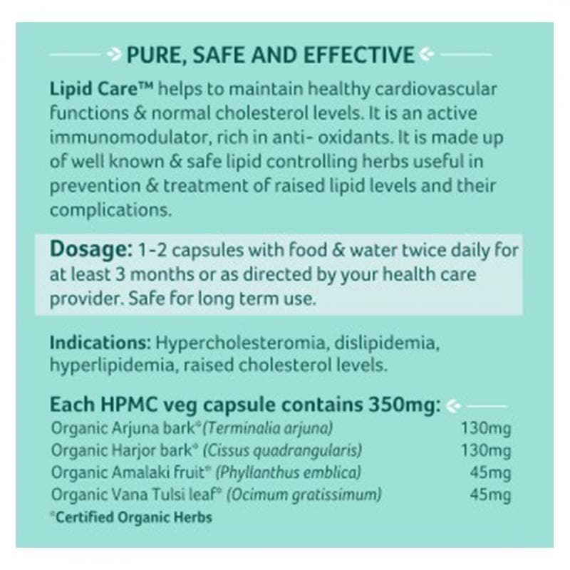 Organic India Lipid care - 60 Capsules Bottle - Swadesiicart