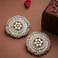 NVR Women Gold-Toned Circular Studs Earrings | Swadesiicart
