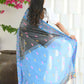 Beatitude Grey Slub Cotton Floral Jamdani Saree