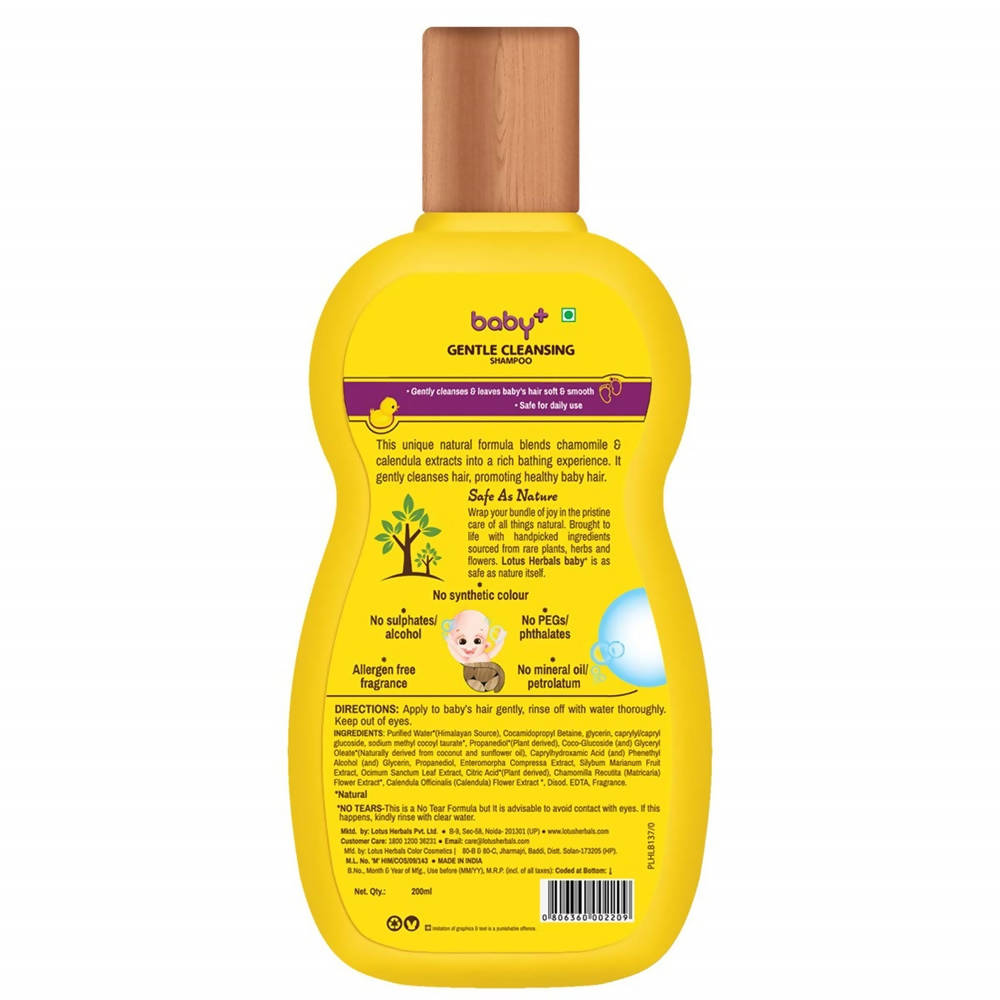 Lotus Herbals Baby+ Gentle Cleansing Shampoo (200 Ml) - Swadesiicart