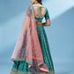 House of Panchhi Green Pure Georgette Sequins Embroidered Lehenga | Swadesiicart