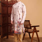 Peach Cotton Printed Chikankari Embroidery Work Kurta - Mahotsav | Swadesiicart