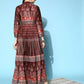 Ahalyaa Women's Beautiful Black Color Digital Print Velvet Kurta | Swadesiicart