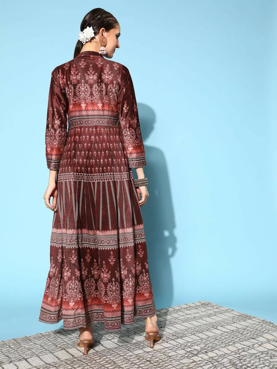 Ahalyaa Women's Beautiful Black Color Digital Print Velvet Kurta | Swadesiicart