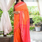 Very Much Indian Pure Cotton Handloom Saree With Intricate Borders - Orange | Swadesiicart