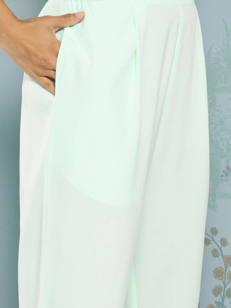 Ahalyaa Women's Traditional wear Kurta Set - Blue | Swadesiicart