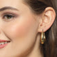 NVR Women Gold Circular Hoop Earrings | Swadesiicart