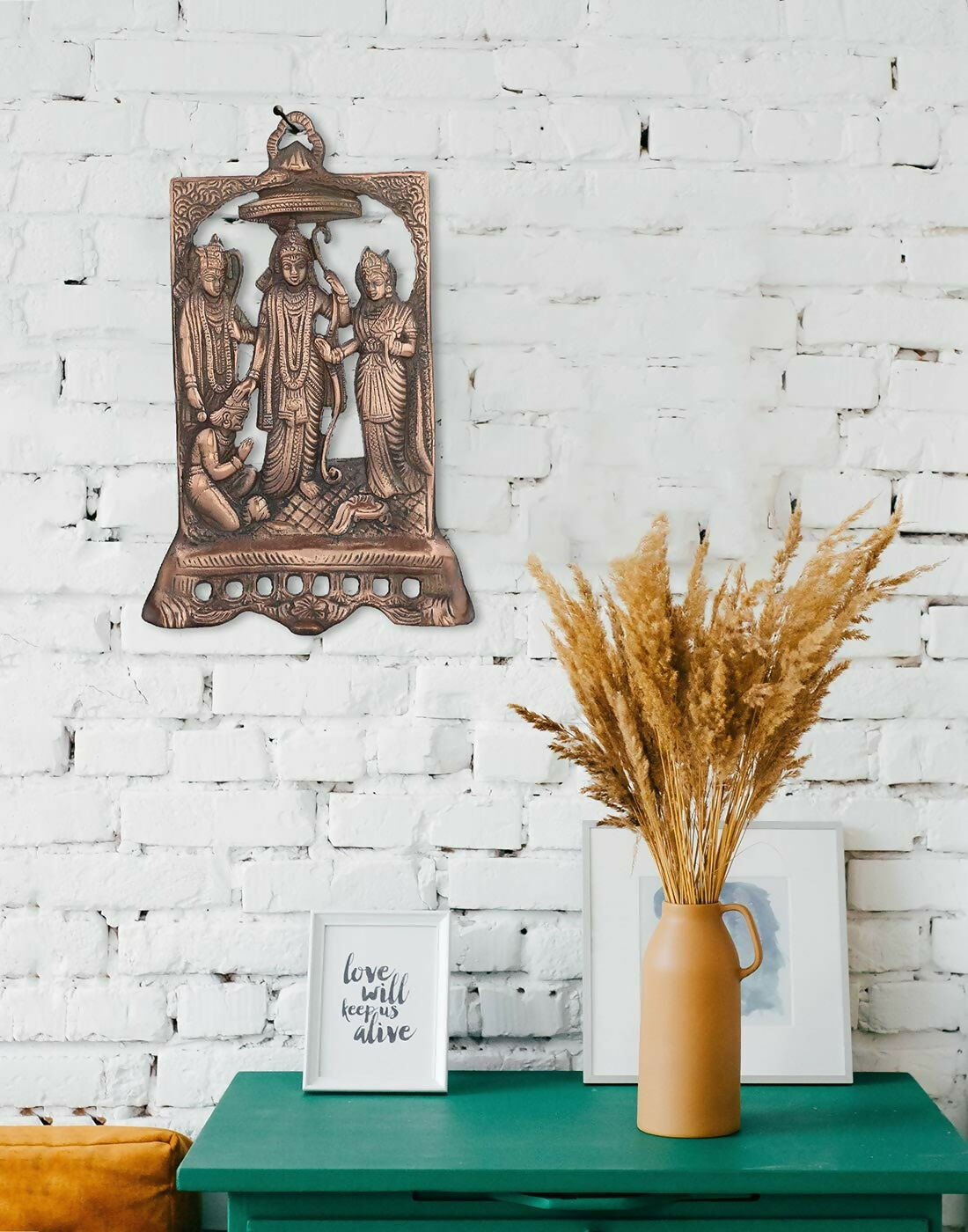 Crafthouse Brass Metal Ram Darbar Wall Hangings - Swadesiicart