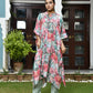 Vaasva Women's Aqua Musline Viscose Digital Printed Kaftan Pant Set | Swadesiicart