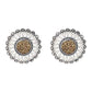 Joban Fashion Women Round Shape Dual Tone Brass Earrings | Swadesiicart