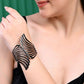 VOJ Pack of 3 Bracelet - Gold, Silver and Black Tonned Kada Bracelet. - Swadesiicart