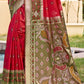 Shree Shyam Fashion Red Pochampally Silk Saree