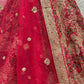 Jyoti Fashion Women's Rani Pink Silk Fancy Dori & Sequins Multi Thread Embroidered with Diamond Work Wedding Lehenga Choli | Swadesiicart