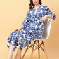 Joban Fashion Blue Cotton Printed & Hand Work Co-ord Set - Swadesiicart