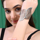 VOJ Pack of 3 Bracelet - Gold, Silver and Black Tonned Kada Bracelet. - Swadesiicart