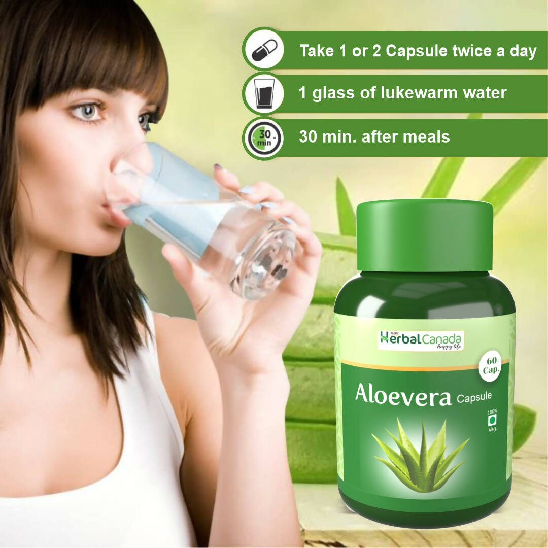 Herbal Canada Aloe Vera Capsules - Swadesiicart