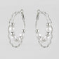 VOJ Women Sliver-Plated Pearl Stainless Steel Hoop Earrings - Swadesiicart