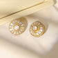 Women's Kundan Pearl earrings - Ruby Raang | Swadesiicart