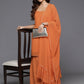 Ahalyaa Women's Traditional wear Kurta Set - Orange | Swadesiicart