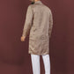 Anaita Brown Embroidered Silk Straight Kurta