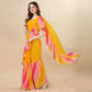 Women's Partywear Designer Yellow Georgette Fancy Saree - Dyuti | Swadesiicart