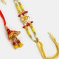 NVR Women & Men Set of 2 Yellow Peacock Design Bhaiya Bhabhi Rakhi With Roli Chawal | Swadesiicart