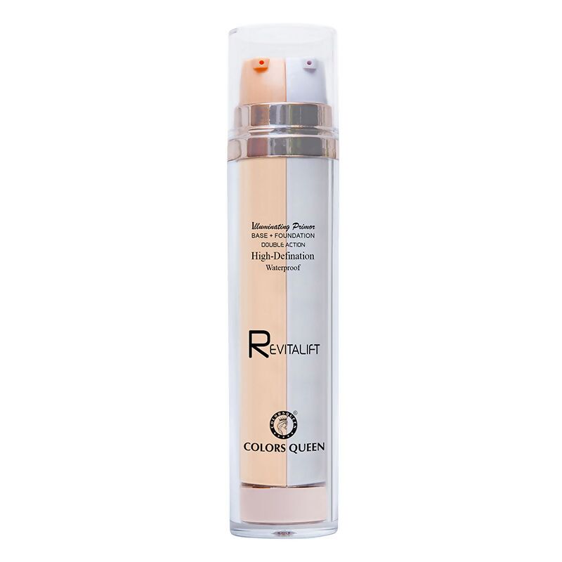 Colors Queen Revitalift Illuminating Primer Base + Foundation - 02 Fair | Swadesiicart
