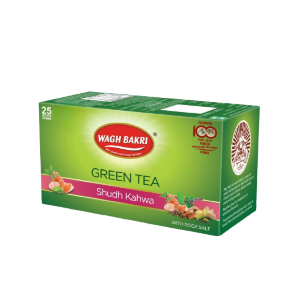 Wagh Bakri Shudh Kahwa Green Tea Bags - Swadesiicart