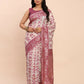 Shree Shyam Fashion Linen Cotton Purple Saree