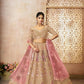 Kesar Fab Chiku Banarasi Silk Embroidered Lehenga | Swadesiicart
