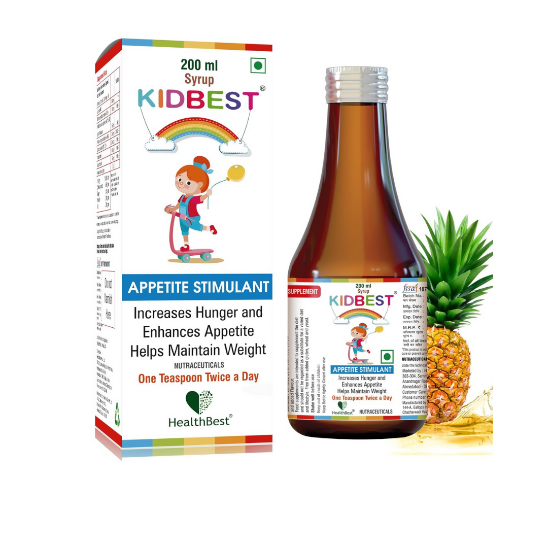 HealthBest Kidbest Appetite Stimulant Syrup for Kids | Swadesiicart