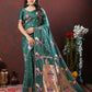 Lorenvalley Fashion Green Soft Paithani Silk Woven Design Copper Zari Meenakari Weaving Saree - Swadesiicart