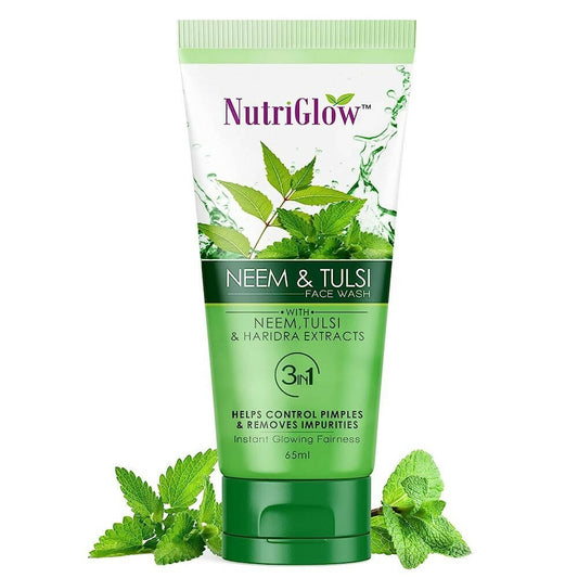 NutriGlow Neem & Tulsi Face Wash - Nutriglow Cosmetics