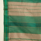 Suta Brown Green Zari Silk Cotton Maheshwari Saree | Swadesiicart