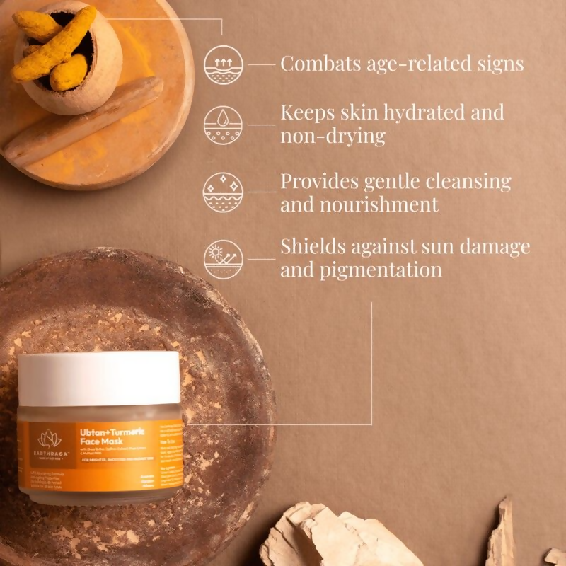 Earthraga Ubtan And Turmeric Face Mask | Swadesiicart