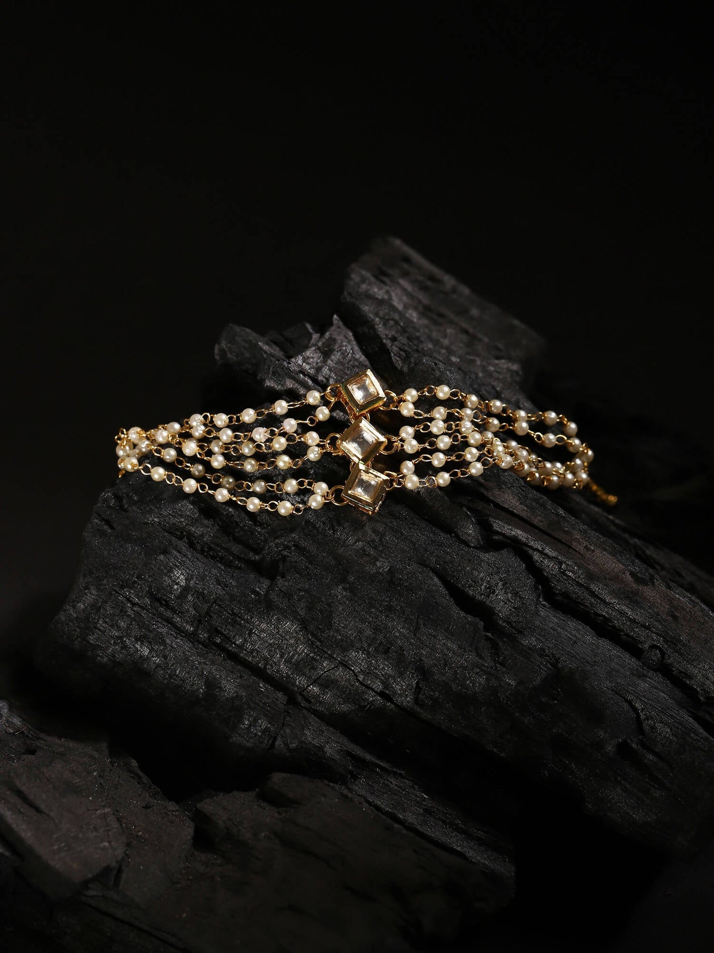 Women's White Bracelet - Ruby Raang - Swadesiicart