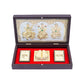 Golden Peacock 24 KT Gold-Polished Laxmi, Ganesha, Saraswati Pooja Box | Swadesiicart