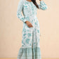 Juniper Women Teal Rayon Printed Straight Jumpsuit - Swadesiicart