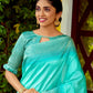 Vishnu Weaves Women's Sea Green South Silk Zari Woven Saree with Unstitched Blouse - Swadesiicart
