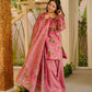 Aayaa Designer Cotton Silk Farshi Salwar Set - Pink