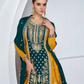 Lorenvalley Fashion Yellow and Rama Chinon Embroidery With Sequince Work Salwar Kameez Stitched | Swadesiicart