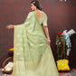 Lorenvalley Fashion Seagreen Cotton Woven Design with Zari Weaving Design Saree - Swadesiicart